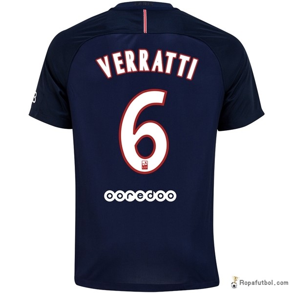 Camiseta Paris Saint Germain Replica Primera Ropa Verratti 2016/17 Azul